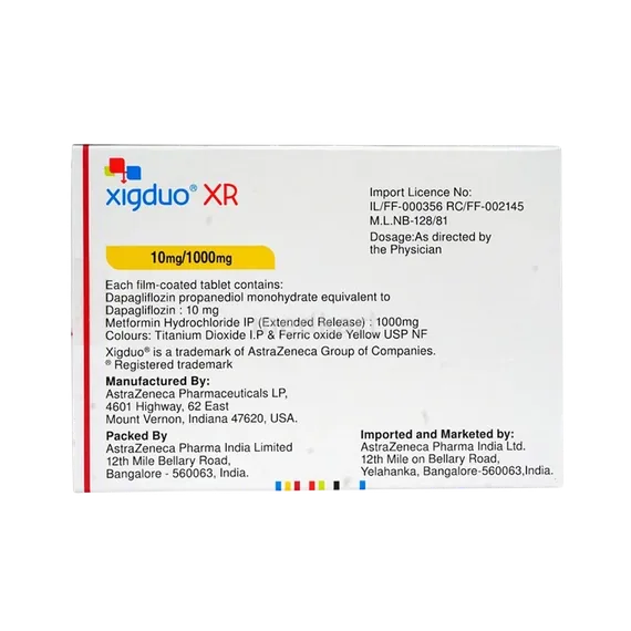 xigduo xr 10/1000mg tablet 7's